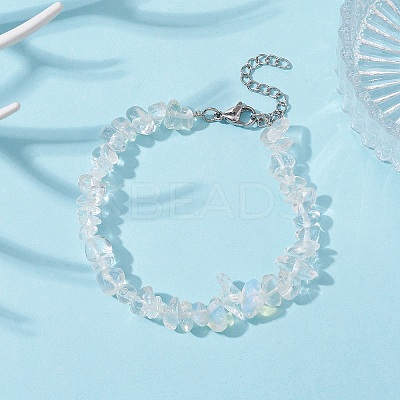 Opalite Chips Beaded Bracelet BJEW-JB09686-08-1
