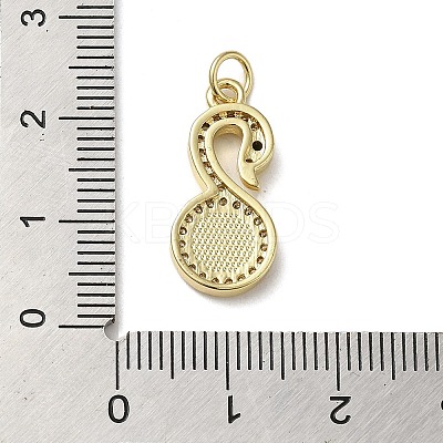 Brass Micro Pave Cubic Zirconia Pendants KK-Q808-22G-1