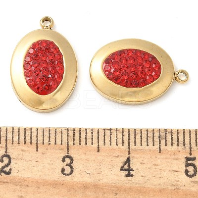 Polymer Clay Rhinestone Pendants STAS-Q345-04G-02-1