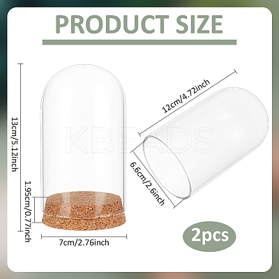 Glass Dome Cover DJEW-WH0043-64A-1