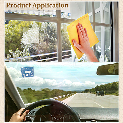 Square PVC Car Window Static Clings AJEW-WH0609-092-1
