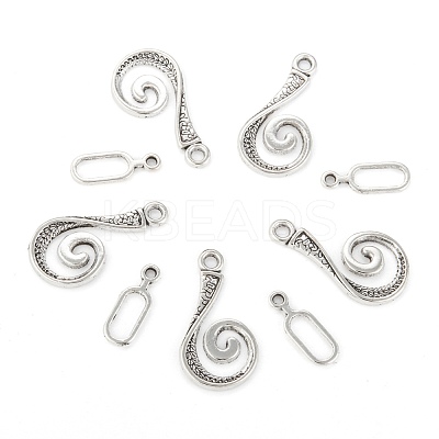 Alloy Hook and Eye Clasps PALLOY-DK-2008-AS-1