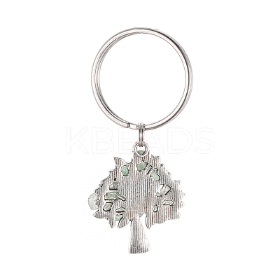 Chip Natural Green Aventurine Keychain KEYC-JKC00219-01-1