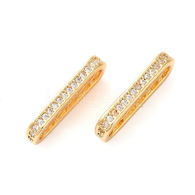 Brass Micro Pave Cubic Zirconia Multi-Strand Links KK-P239-02B-G-1