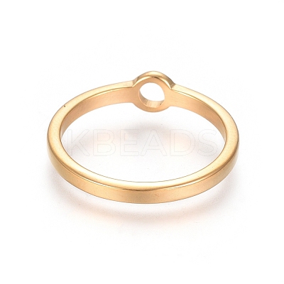 Unisex Ion Plating(IP) 304 Stainless Steel Finger Rings RJEW-E164-11G-1