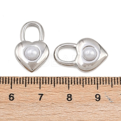 304 Stainless Steel & ABS Plastic Imitation Pearl Pendants STAS-Z166-13P-1