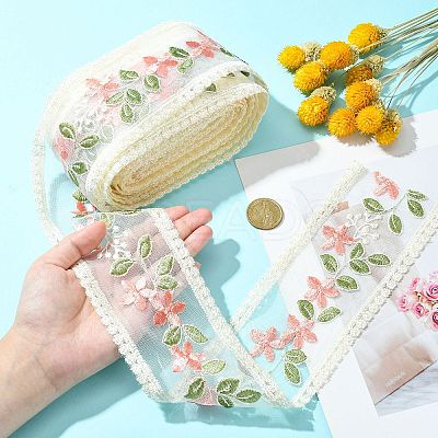 10 Yards Embroidery Polyester Lace Trim OCOR-GF0001-80A-1