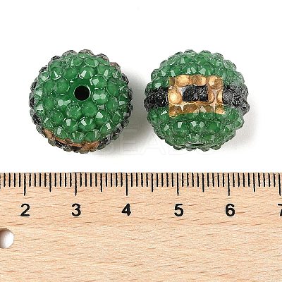 Christmas Theme Resin Rhinestone Santa Belt Acrylic Beads MACR-U010-02A-1