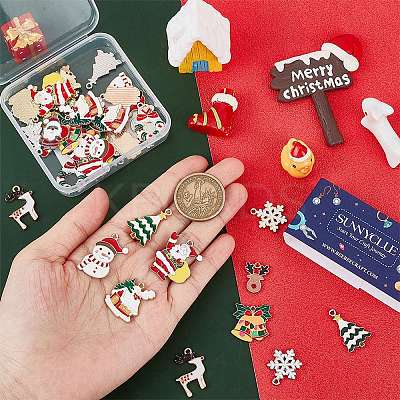 40Pcs 20 Style Alloy Enamel Pendants ENAM-SC0003-61-1