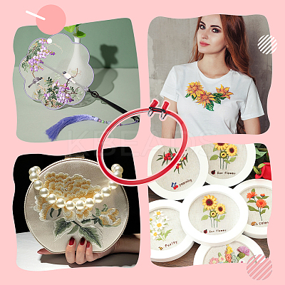 Spring Tension Embroidery Hoops TOOL-WH0159-50A-1