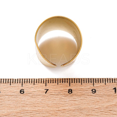 304 Stainless Steel Cuff Rings for Women LS-RJEW-F175-02G-01-1