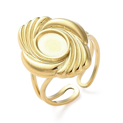 Ion Plating(IP) 304 Stainless Steel Finger Rings RJEW-C075-04G-G-1