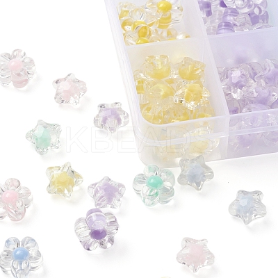 125Pcs 10 Style Transparent Acrylic Beads TACR-YW0001-38-1