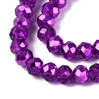 Transparent Electroplate Glass Beads Strands EGLA-Q131-01A-09-1