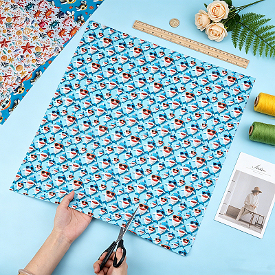 Polycotton Fabric DIY-WH0591-598B-1