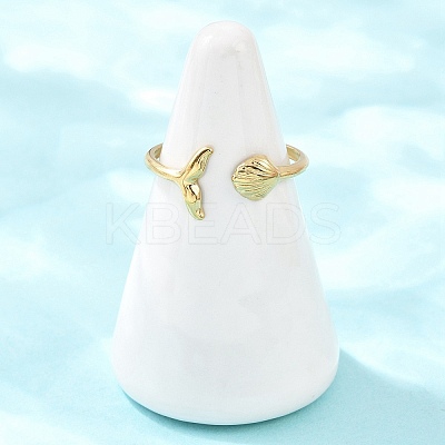 304 Stainless Steel Open Cuff Rings for Women RJEW-A089-01B-G-1