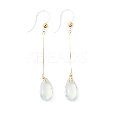 Electroplated 304 Stainless Steel Resin Dangle Earrings EJEW-Z129-06G-03-1