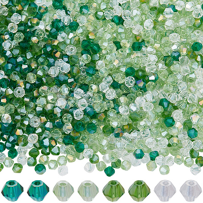 25 Strands 4 Colors Transparent Electroplate Glass Beads Strands GLAA-SP0001-27A-1