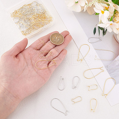 90Pcs 9 Styles Brass Hoop Earrings Findings DIY-GA0007-79-1