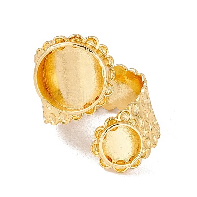 Brass Cuff Finger Rings Components X-KK-G428-02G-1