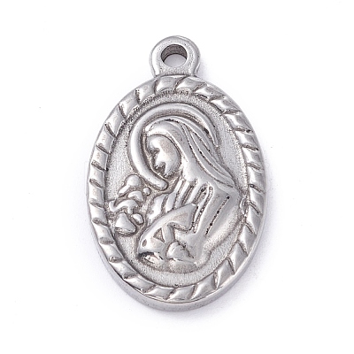 Non-Tarnish 304 Stainless Steel Pendants STAS-P288-08P-1