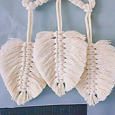 Bohemian Macrame Star Woven Polycotton Wall Hanging Ornaments PW-WG65708-01-1