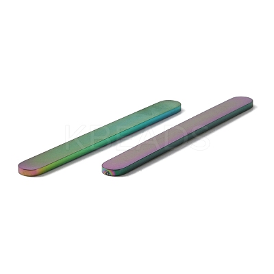 Rainbow Color 304 Stainless Steel Flat Ring Blanks FIND-WH0044-93M-1