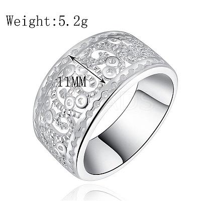 Vintage Elegant Fashion Style Brass Hollow Out Metal Rings RJEW-EE0002-006P-D-1