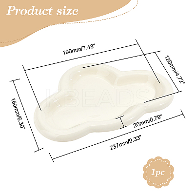 Porcelain Jewelry Dish Tray DJEW-WH0039-87-1