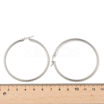 Tarnish Resistant 304 Stainless Steel Big Hoop Earrings X-EJEW-F105-04P-1