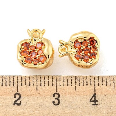Brass Micro Pave Cubic Zirconia Pendants X-KK-K369-01G-06-1