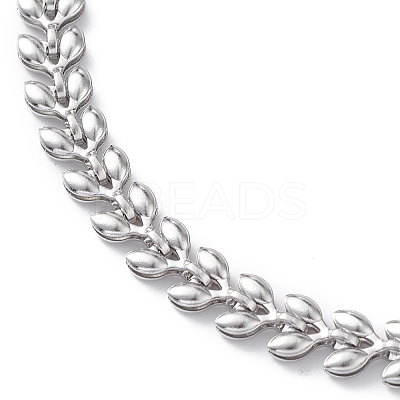 Non-Tarnish 304 Stainless Steel Cobs Chain Bracelets for Men Women STAS-B039-08P-1
