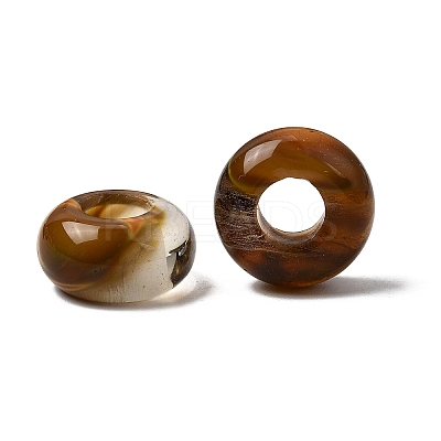 Watermelon Stone Glass European Large Hole Beads X-G-Q442-04-1