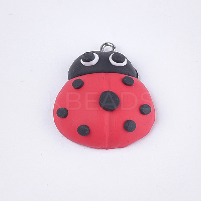 Handmade Polymer Clay Pendants CLAY-S093-09-1