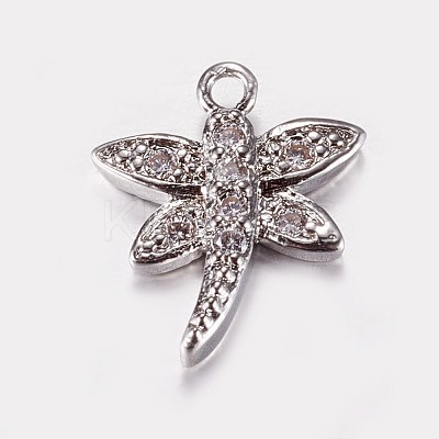 Long-Lasting Plated Brass Micro Pave Cubic Zirconia Charms ZIRC-L072-63-1