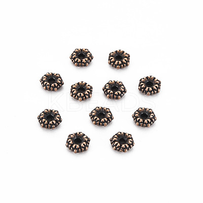 Tibetan Style Alloy Spacer Beads TIBEB-S039-019R-NR-1