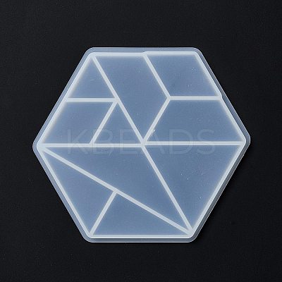 DIY Triangle & Trapezoid & Rhombus Tangram Pieces Display Decoration Silicone Molds LS-DIY-G067-05D-1