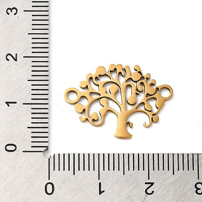 304 Stainless Steel Connector Charms STAS-D013-02C-G-1