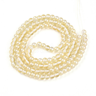 Baking Paint Transparent Glass Beads Strands DGLA-N011-6mm-02-1