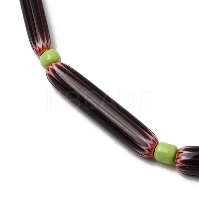 Handmade Lampwork Chevron Beads LAMP-Z019-01-02-1