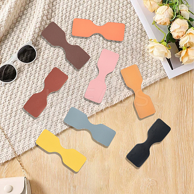 8 Bags 8 Colors Cowhide Purse Suspension Clasps Bag Strap Connector Fabric PURS-CL0001-04A-1