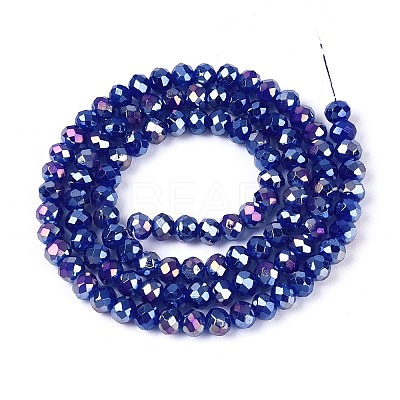 Baking Electroplate Glass Beads Strands DGLA-A039-J2mm-B25-1