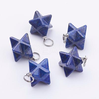 Natural Lapis Lazuli Pendants G-E398-01A-1