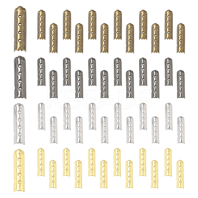 200Pcs 4 Colors Column Alloy Shoelace Buckle Connectors FIND-SP0004-68A-1