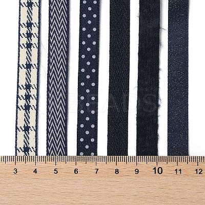 18 Yards 6 Styles Polyester Ribbon SRIB-Q022-E01-1