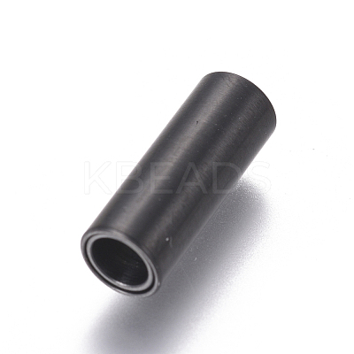 304 Stainless Steel Magnetic Clasps with Glue-in Ends STAS-G203-12MB-B-1