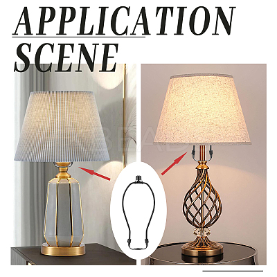 Alloy Lamp Shade Harp Holder FIND-WH0110-374-1