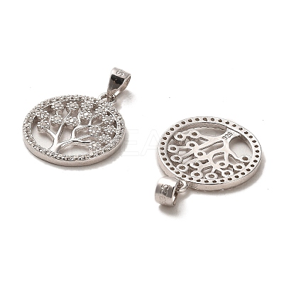 Rhodium Plated 925 Sterling Silver Pendant STER-H110-17P-1