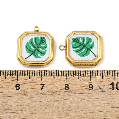Printed 304 Stainless Steel Pendants STAS-P419-07G-05-1