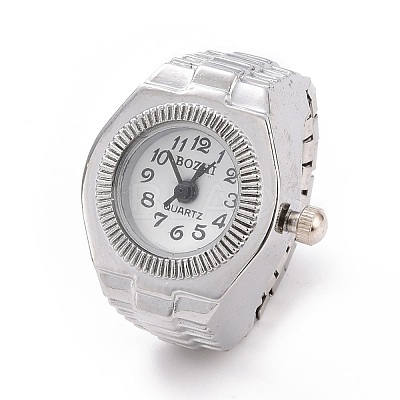 201 Stainless Steel Stretch Watchband Finger Ring Watches WACH-G018-03P-01-1